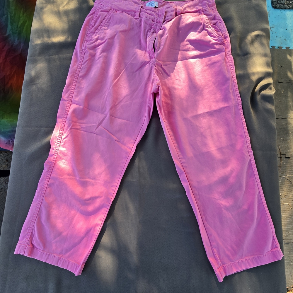 crown & ivy Pink Charlotte Capris 10P A-4